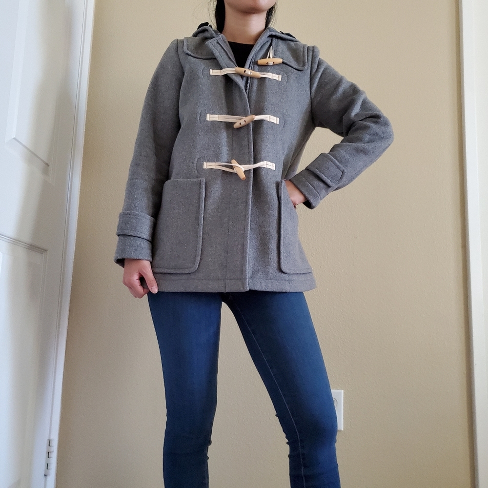 GAP Gray Pea Coat with Toggle Closures